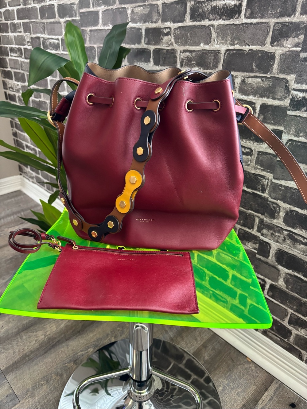 Vintage Tory Burch Caroline Hobo Shoulder Bag